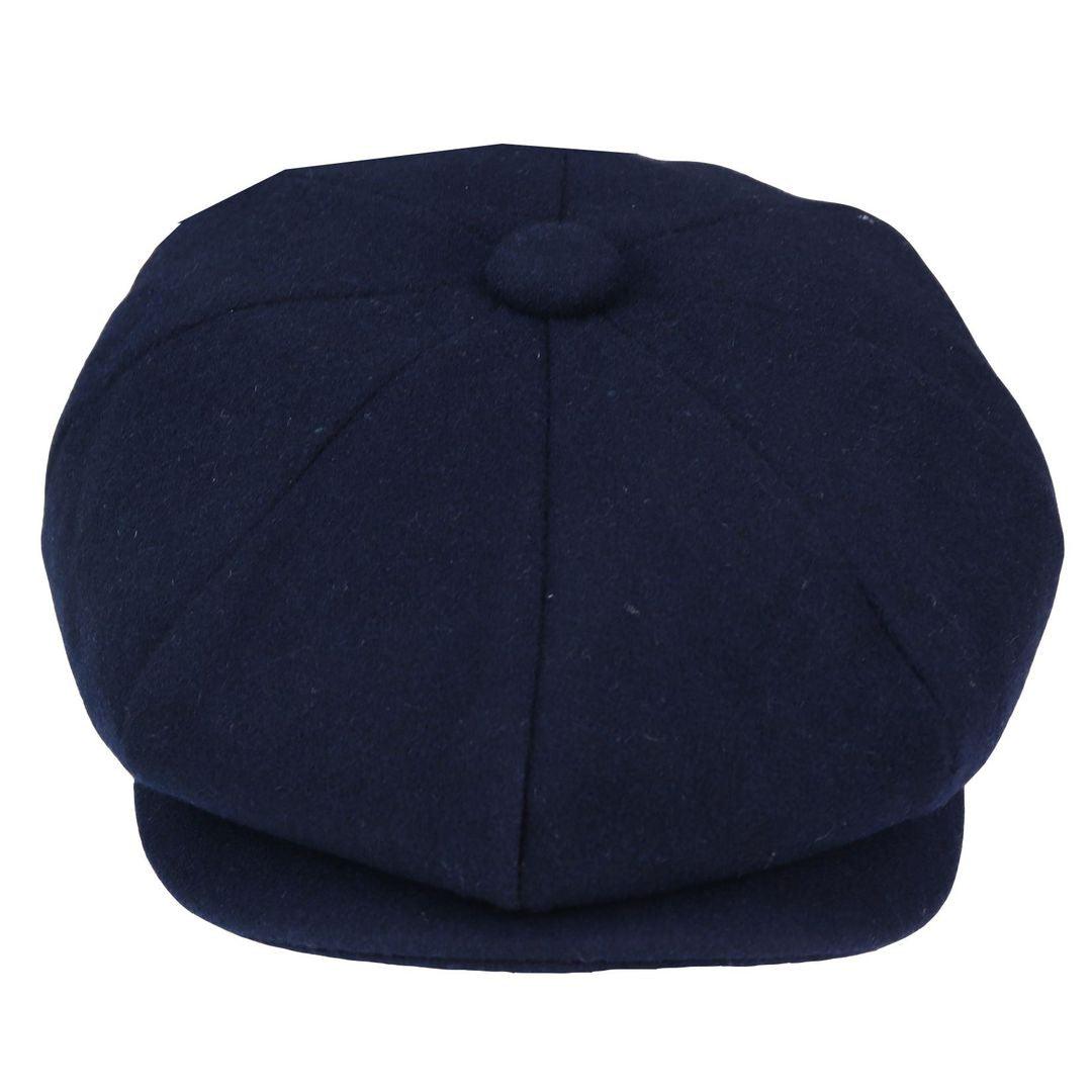 Mens Tweed Newsboy Cap Blinders Baker Boy Flat Grandad Hat 8 Panel Plain