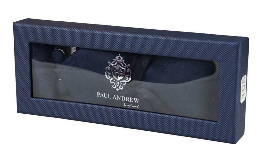 Paisley Neck Tie Gift Set Pocket Square Cuff Links Tie Floral Satin