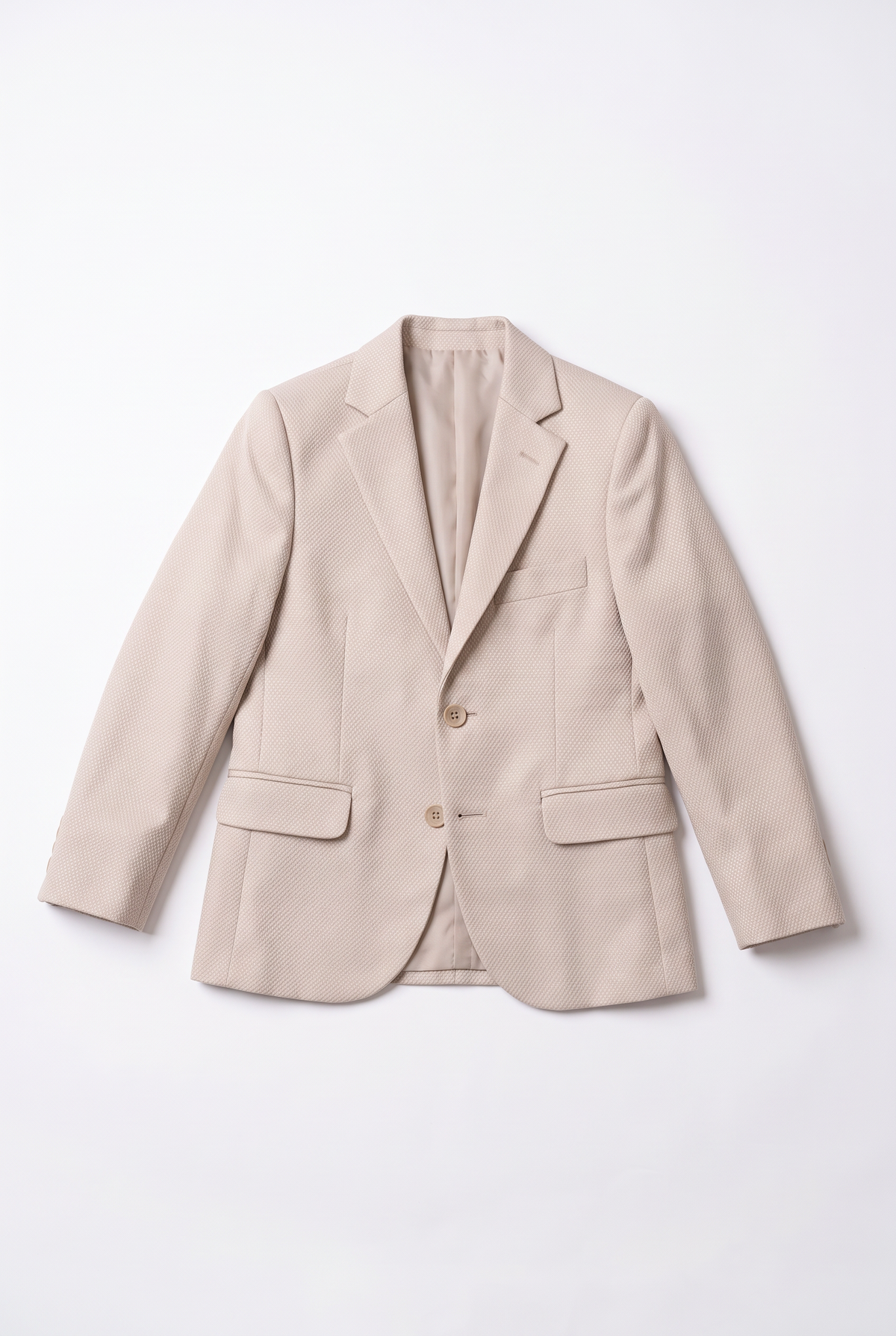 Boys’ 7-Piece Self-Patterned Formal Suit Set - Planet - Beige