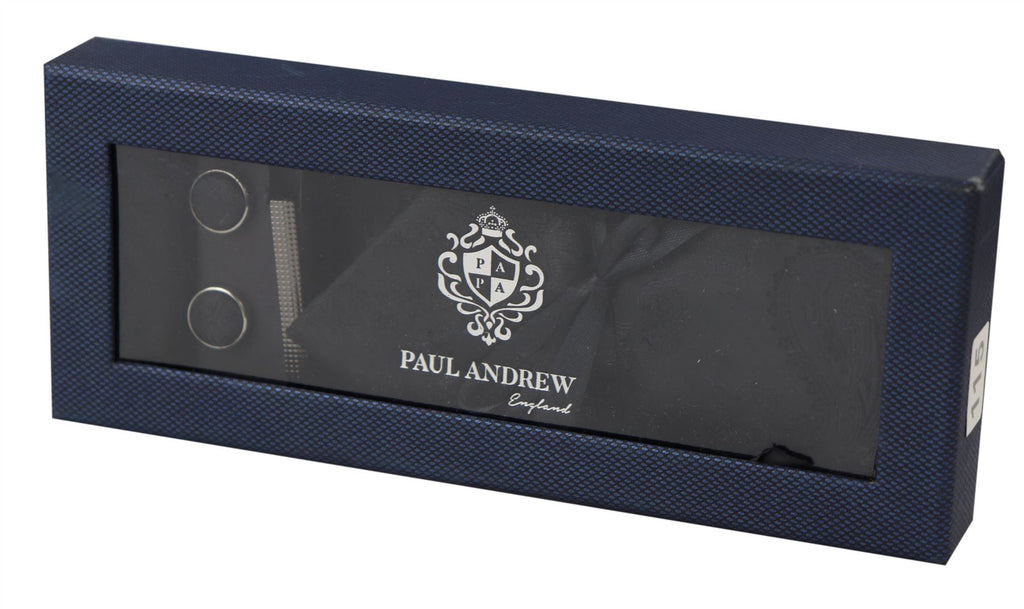 Paisley Neck Tie Gift Set Pocket Square Cuff Links Tie Floral Satin