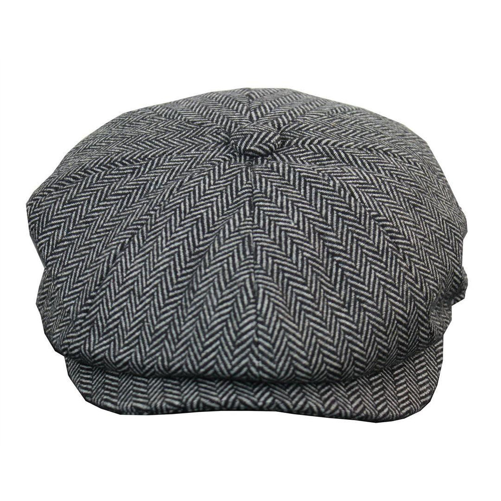 Mens Tweed Newsboy Cap Blinders Baker Boy Flat Check Grandad Hat