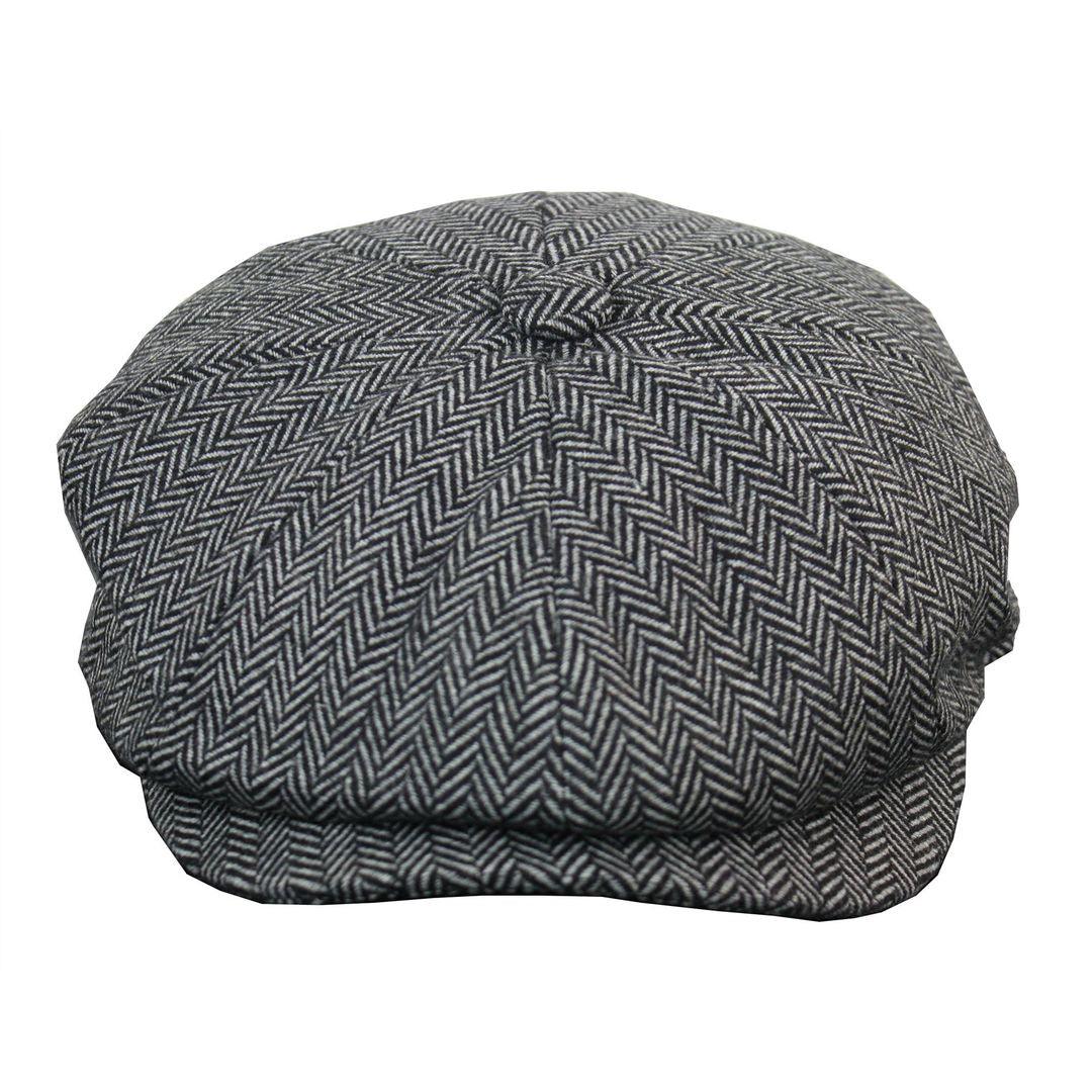 Mens Tweed Newsboy Cap Blinders Baker Boy Flat Check Grandad Hat