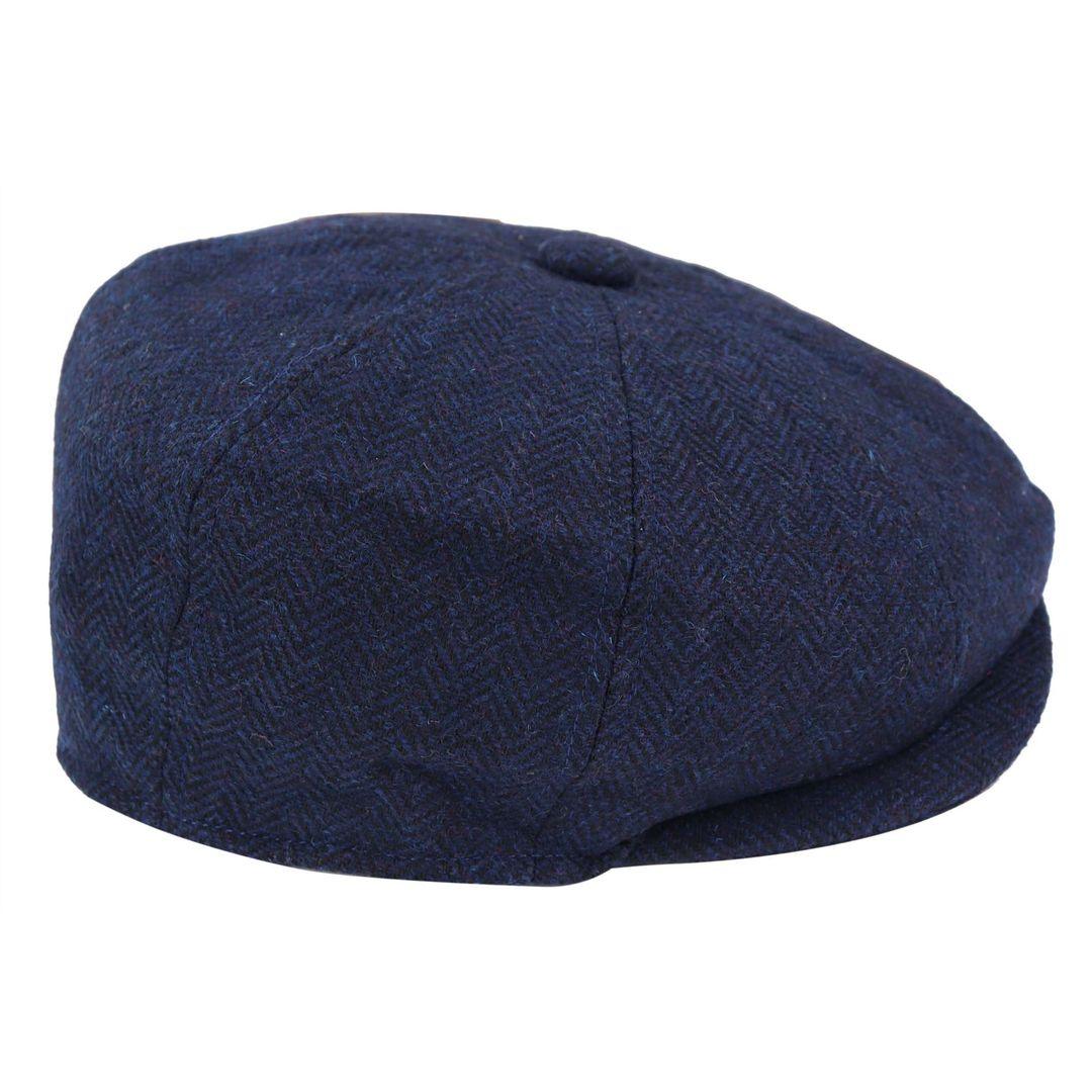 Mens Tweed Newsboy Cap Blinders Baker Boy Flat Check Grandad Hat