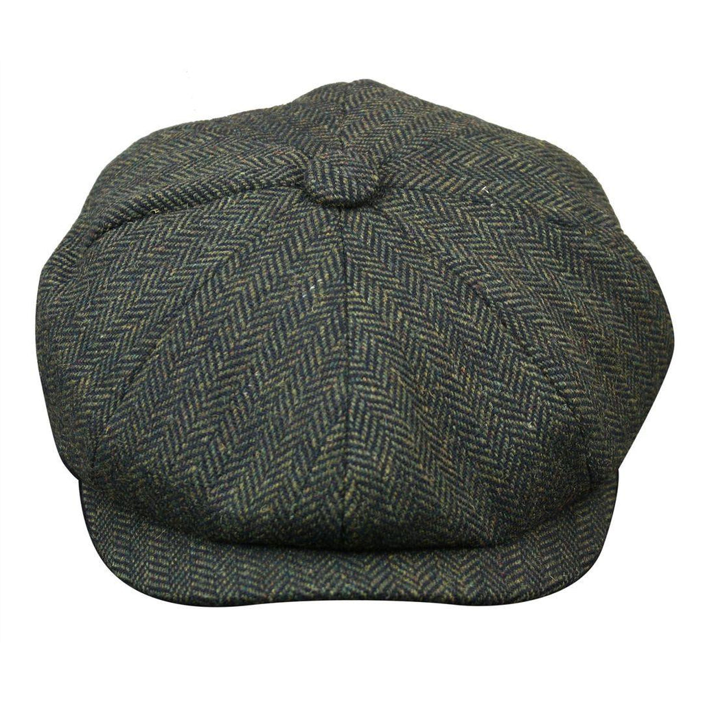 Mens Tweed Newsboy Cap Blinders Baker Boy Flat Check Grandad Hat