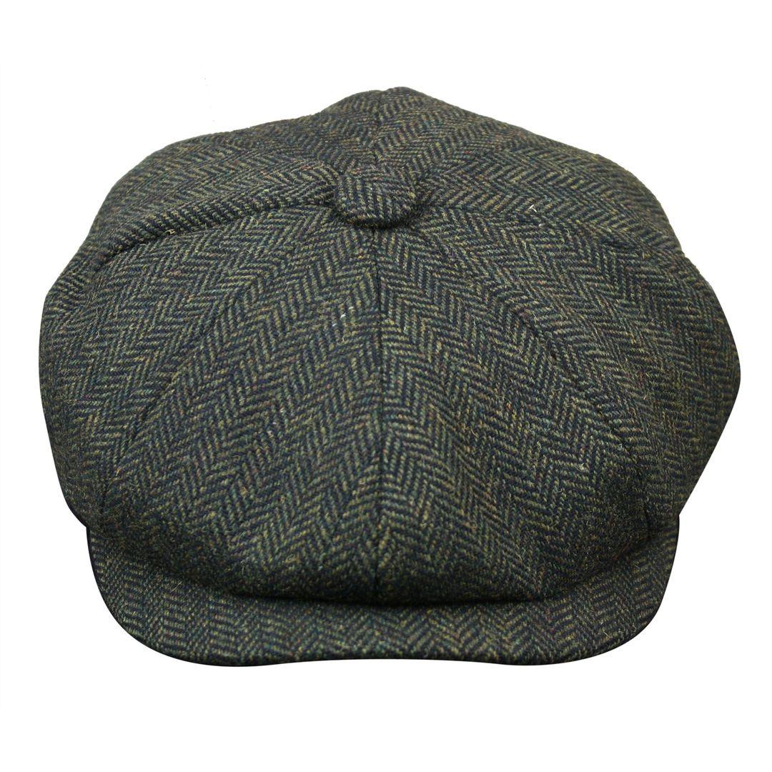 Mens Tweed Newsboy Cap Blinders Baker Boy Flat Check Grandad Hat