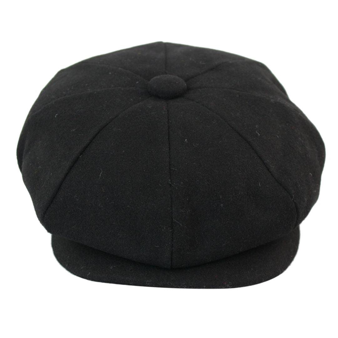 Mens Tweed Newsboy Cap Blinders Baker Boy Flat Grandad Hat 8 Panel Plain